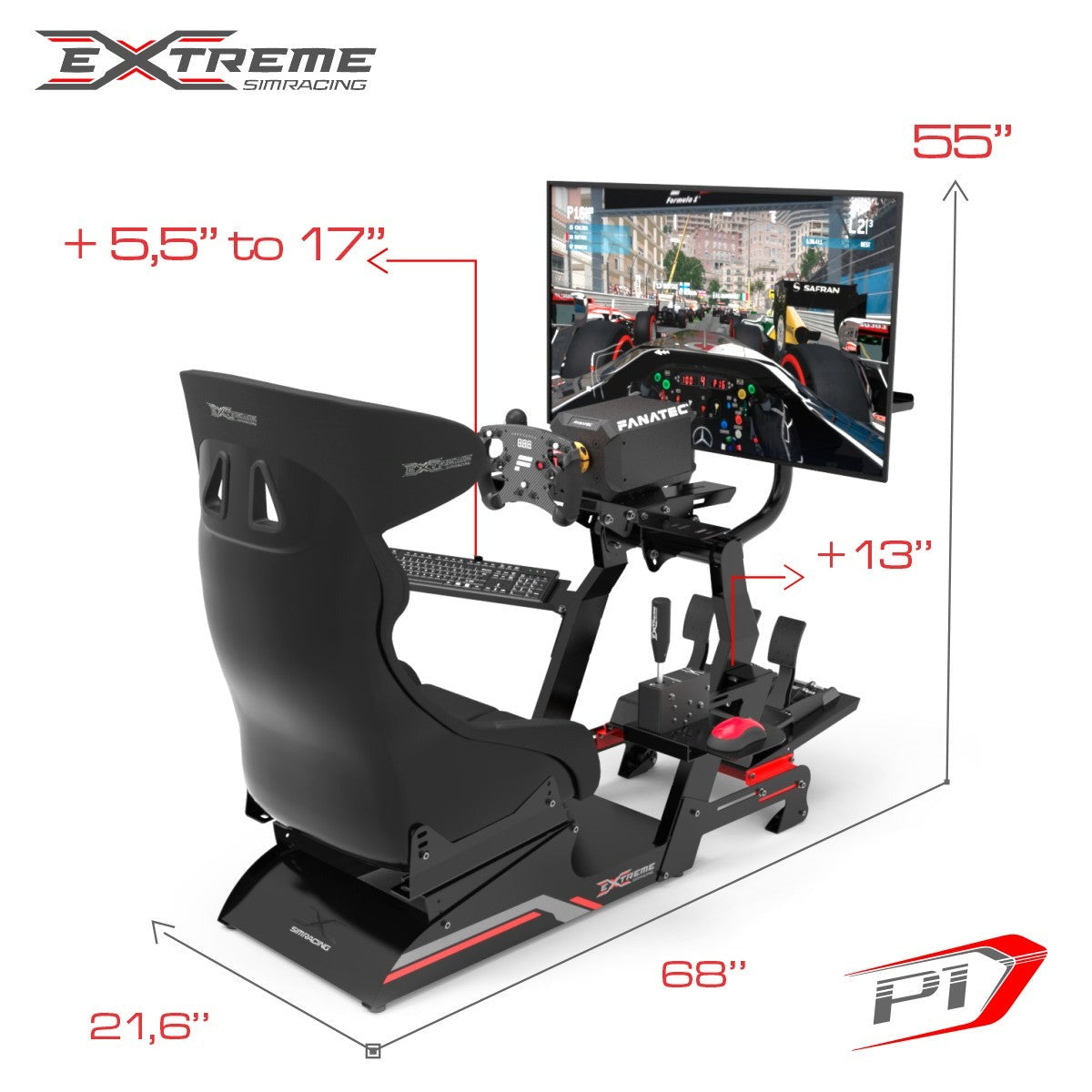 SIM RACING COCKPIT P1 3.0 FULL ACCESSORIES